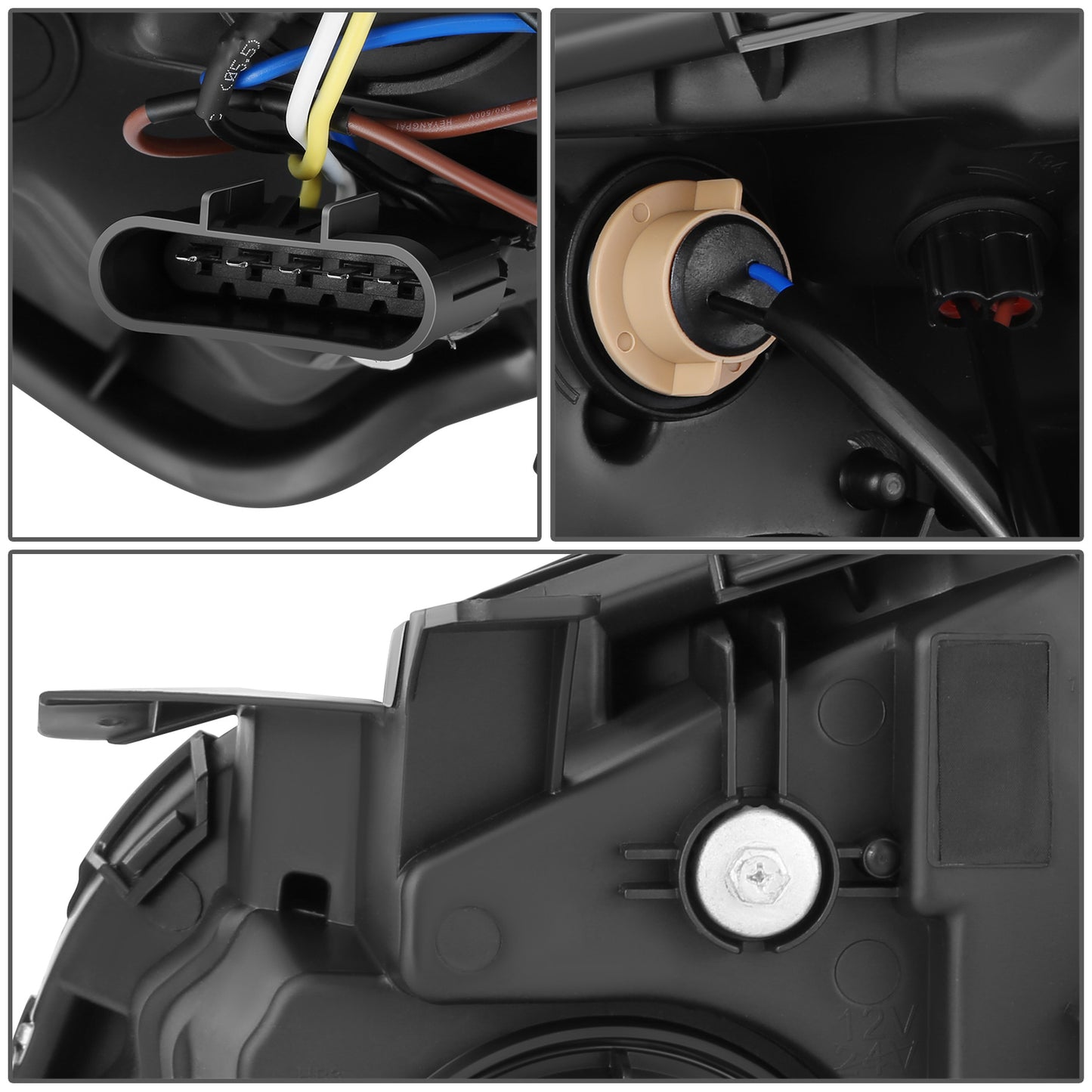 FAROS OE STYLE - 10-15 CHEVY EQUINOX - FITS LTZ MODELS - PROJECTOR HEADLIGHT - H11 LOW / 9005 HIGH / 194 MARKER / 7443NA TURN SIGNAL - CHROME HOUSING / AMBER REFLECTOR - RIGHT