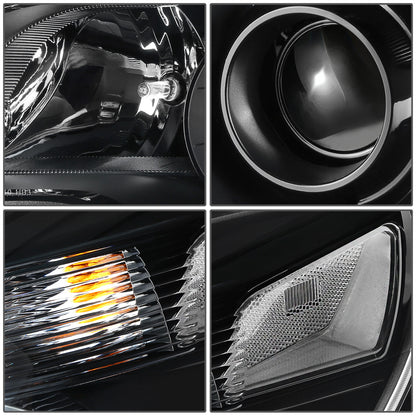 FAROS OE STYLE - 10-15 CHEVY EQUINOX - FITS LTZ MODELS - PROJECTOR HEADLIGHT - H11 LOW / 9005 HIGH / 194 MARKER / 7443NA TURN SIGNAL - BLACK HOUSING / AMBER REFLECTOR - LEFT AND RIGHT