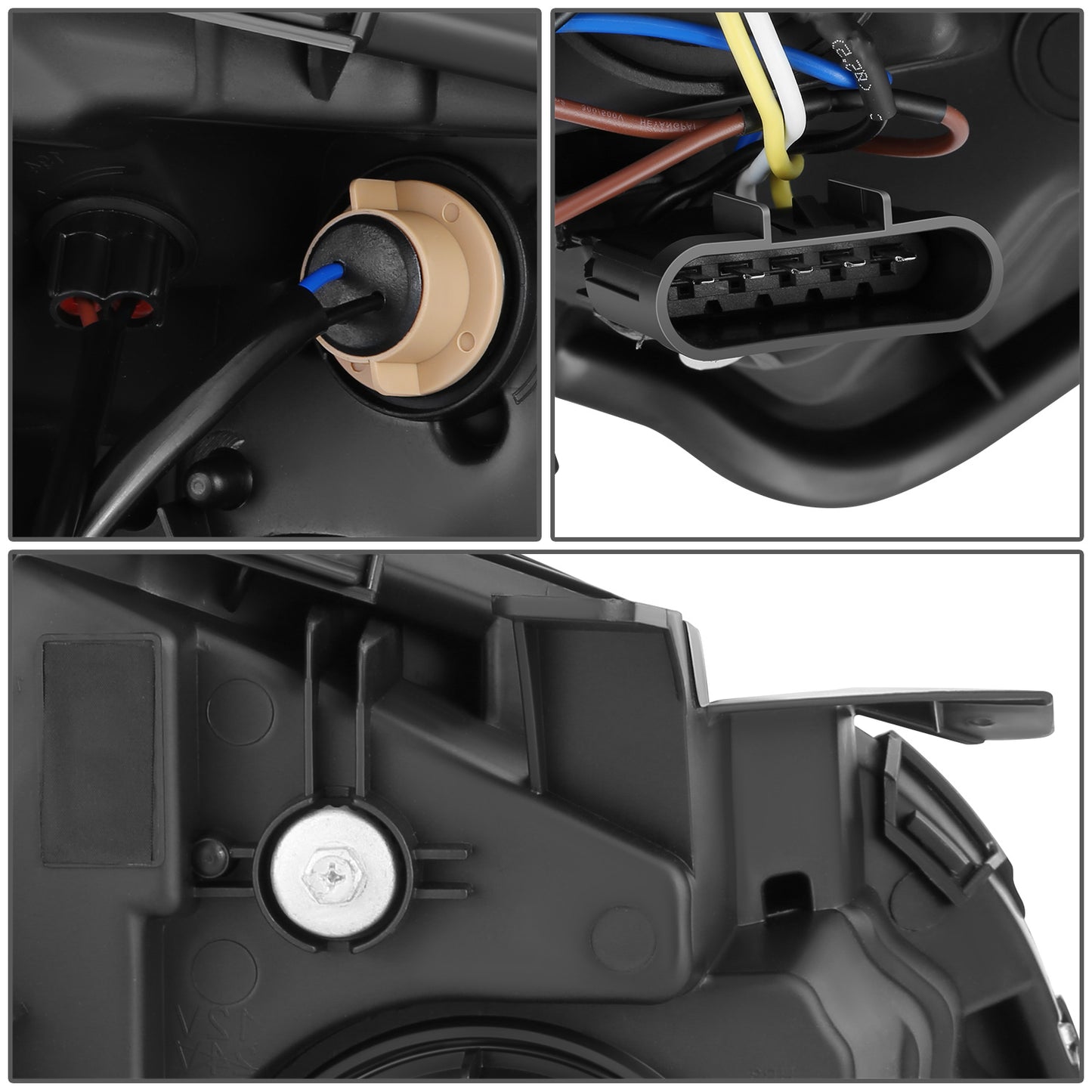 FAROS OE STYLE - 10-15 CHEVY EQUINOX - FITS LTZ MODELS - PROJECTOR HEADLIGHT - H11 LOW / 9005 HIGH / 194 MARKER / 7443NA TURN SIGNAL - BLACK HOUSING / AMBER REFLECTOR - LEFT AND RIGHT