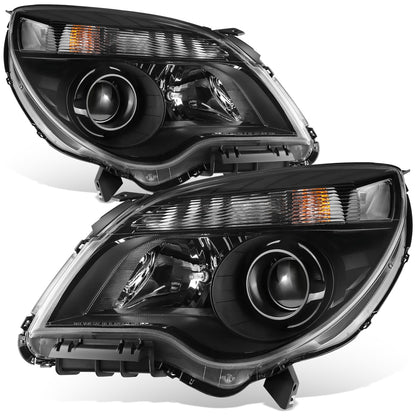 FAROS OE STYLE - 10-15 CHEVY EQUINOX - FITS LTZ MODELS - PROJECTOR HEADLIGHT - H11 LOW / 9005 HIGH / 194 MARKER / 7443NA TURN SIGNAL - BLACK HOUSING / AMBER REFLECTOR - LEFT AND RIGHT