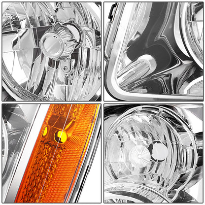 FAROS 07-14 GMC YUKON / 07-14 GMC YUKON XL 1500 / 07-13 GMC YUKON XL 2500 - WITHOUT DENALI - H13 HIGH / H13 LOW / 194 SIDE MARKER - CHROME / AMBER