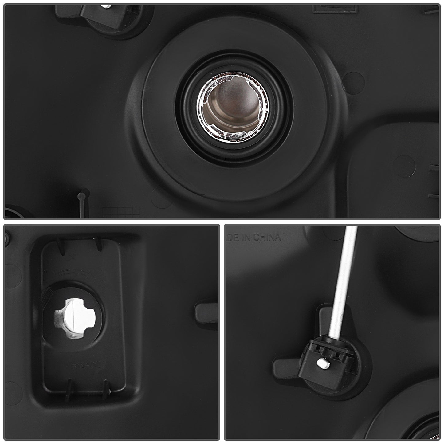 FAROS 07-14 GMC YUKON / 07-14 GMC YUKON XL 1500 / 07-13 GMC YUKON XL 2500 - WITHOUT DENALI - H13 HIGH / H13 LOW / 194 SIDE MARKER - BLACK / CLEAR