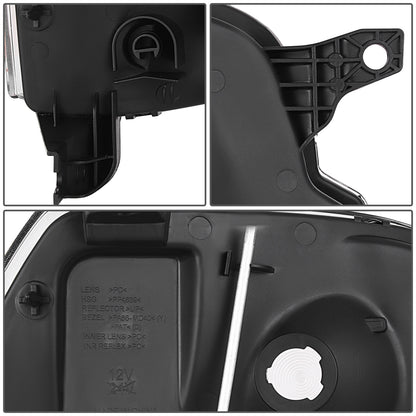 FAROS 07-14 GMC YUKON / 07-14 GMC YUKON XL 1500 / 07-13 GMC YUKON XL 2500 - WITHOUT DENALI - H13 HIGH / H13 LOW / 194 SIDE MARKER - BLACK / CLEAR