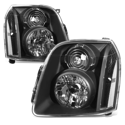 FAROS 07-14 GMC YUKON / 07-14 GMC YUKON XL 1500 / 07-13 GMC YUKON XL 2500 - WITHOUT DENALI - H13 HIGH / H13 LOW / 194 SIDE MARKER - BLACK / CLEAR