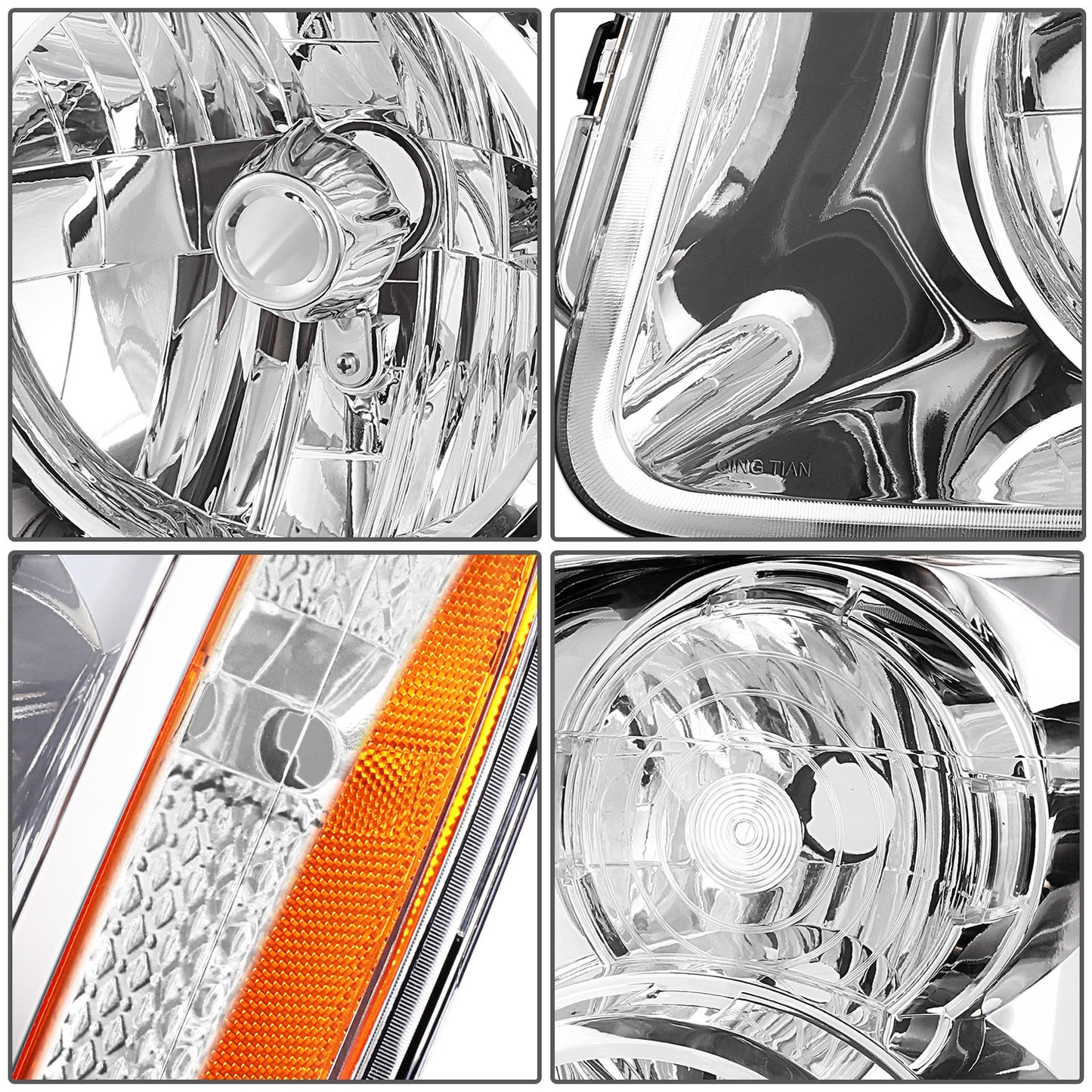 FAROS 07-14 GMC YUKON / 07-14 GMC YUKON XL 1500 - WITH DENALI - H13 HIGH / H13 LOW / 194 SIDE MARKER - CHROME / AMBER