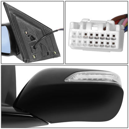RETROVISOR MIRROR - OE STYLE - ACURA MDX 10-13 - WITH POWER WITH HEATED GLASS WITH MEMORY WITH SIGNAL - DRIVER SIDE - PAINT TO MATCH - BLACK