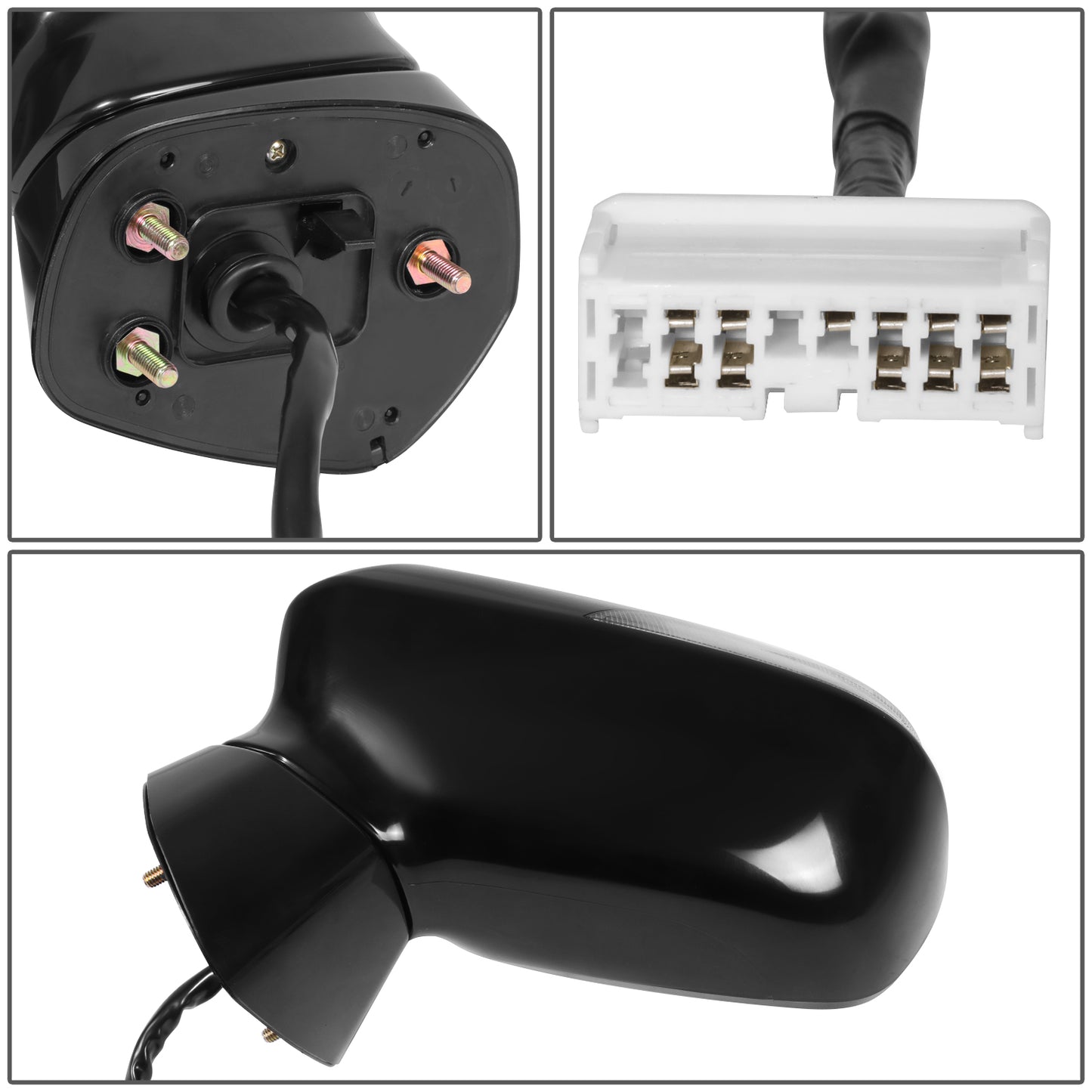 RETROVISOR MIRROR - OE STYLE - ACURA RDX 09-12 - WITH POWER WITH HEATED GLASS WITH SIGNAL WITH MEMORY - DRIVER SIDE - PAINT TO MATCH - BLACK