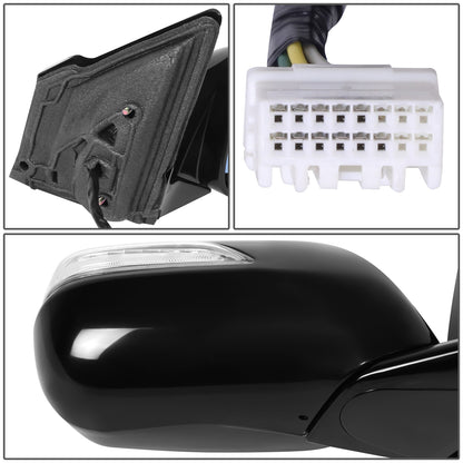 RETROVISOR MIRROR - OE STYLE - ACURA MDX 2010-2013 - WITH POWER WITH HEATED GLASS WITH MEMORY WITH SIGNAL - PASSENGER RIGHT SIDE - BLACK