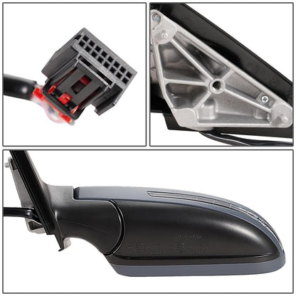 RETROVISOR MIRROR - 09-10 AUDI A3 - POWERED - HEATED - W/ SIGNAL - W/O DIMMER - FOLDING - OEM - LEFT - PRIMED GREY