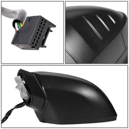 RETROVISOR MIRROR - 17-19 AUDI A4, A4 ALLROAD, S4 - POWERED - HEATED - W/ SIGNAL - W/O LANE DEPARTURE - OEM - LEFT - PRIMED BLACK