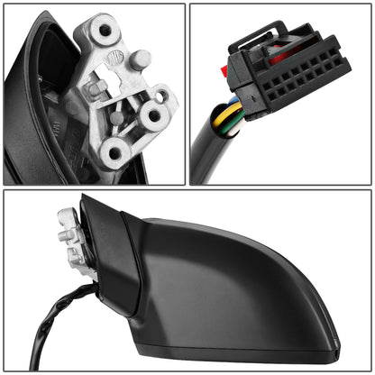 RETROVISOR MIRROR - 17-19 AUDI A4, A4 ALLROAD, S4 - POWERED - HEATED - W/ SIGNAL - W/ LANE DEPARTURE - OEM - LEFT - PRIMED BLACK