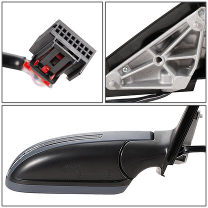 RETROVISOR MIRROR - 09-10 AUDI A3 - POWERED - HEATED - W/ SIGNAL - W/O DIMMER - FOLDING - OEM - RIGHT - PRIMED GREY