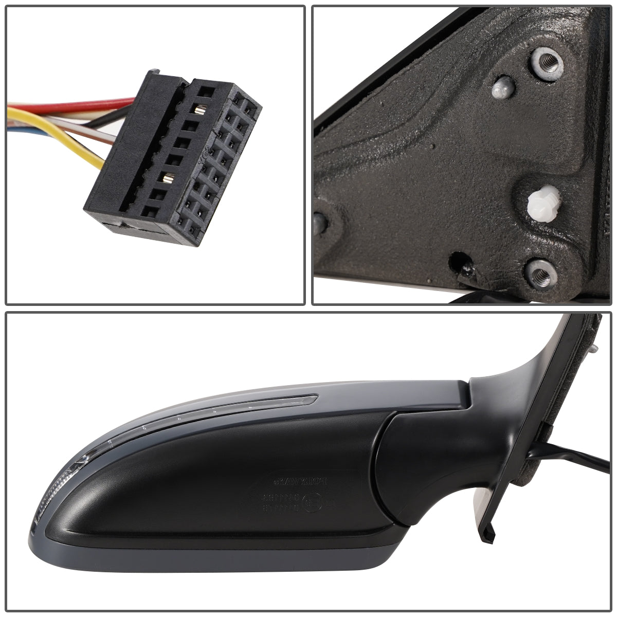 RETROVISOR MIRROR - 08 AUDI A5, S5 - POWERED - HEATED - W/ SIGNAL - FOLDING - OEM - RIGHT - PRIMED GREY