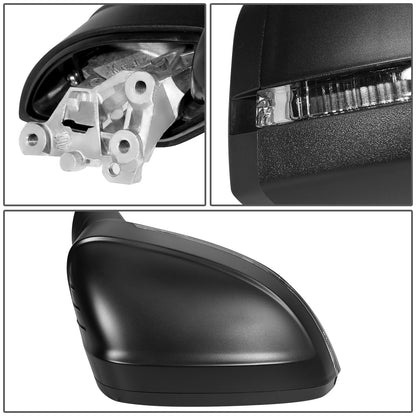 RETROVISOR MIRROR - 17-19 AUDI A4, A4 ALLROAD, S4 - POWERED - HEATED - W/ SIGNAL - FOLDING - W/O LANE DEPARTURE - OEM - RIGHT - PRIMED BLACK