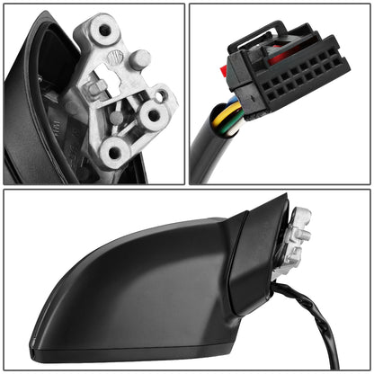 RETROVISOR MIRROR - 17-19 AUDI A4, A4 ALLROAD, S4 - POWERED - HEATED - W/ SIGNAL - FOLDING - W/ LANE DEPARTURE - OEM - RIGHT - PRIMED BLACK