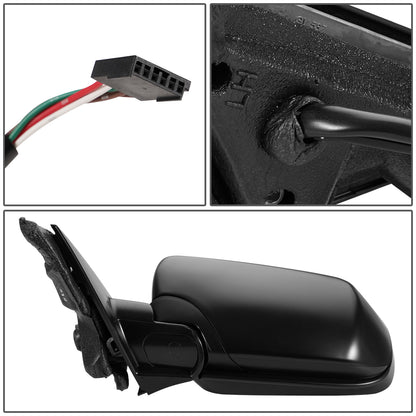 RETROVISOR MIRROR - 02-05 BMW 320I, 325I, 02-06 BMW330I SEDAN, 99-00 BMW 323I - POWERED - HEATED - FOLDING - OEM - LEFT - PRIMED BLACK