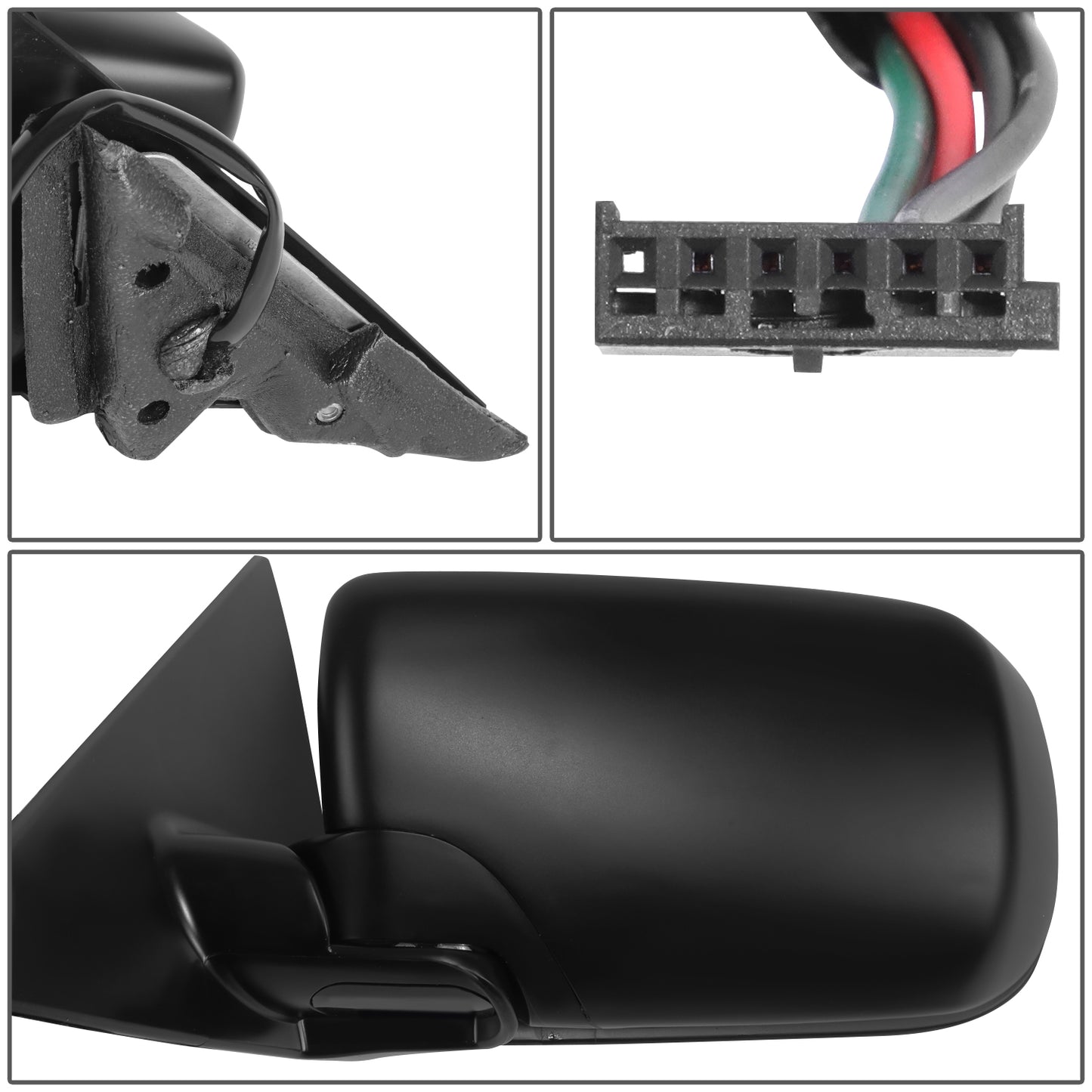 RETROVISOR MIRROR - OE STYLE - BMW 323I 99-00 - BMW 325I 01-06 - BMW 328I 99 - WITH POWER FOLD WITH HEATED GLASS - DRIVER SIDE - PAINT TO MATCH - BLACK