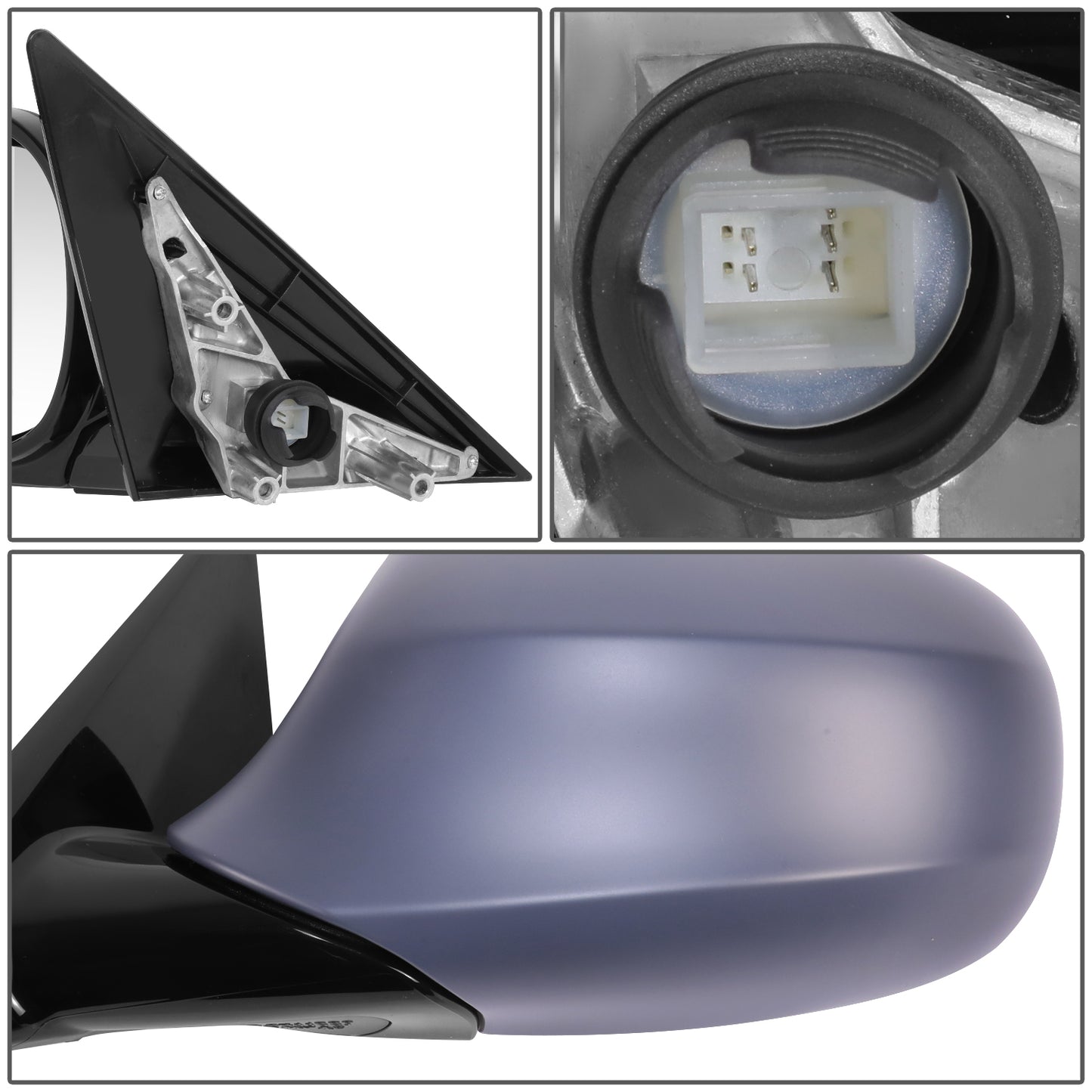 RETROVISOR MIRROR - OE STYLE - BMW 328I 09-12 - BMW 328I XDRIVE 09-12 - BMW 335I 09-12 - BMW 335I XDRIVE 09-12 - BMW 335D 09-12 - WITH POWER WITH HEATED GLASS - DRIVER SIDE - PAINT TO MATCH - BLACK