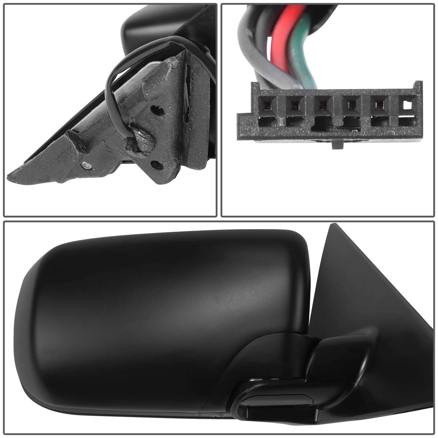 RETROVISOR MIRROR - OE STYLE - BMW 323I 99-00 - BMW 325I 01-06 - BMW 328I 99 - WITH POWER FOLD WITH HEATED GLASS - PASSENGER SIDE - PAINT TO MATCH - BLACK