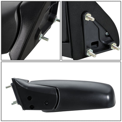 RETROVISOR MIRROR - 91-95 DODGE CARAVAN, VOYAGER, TOWN & COUNTRY - MANUAL - FOLDING - OEM - LEFT - TEXTURED/BLACK