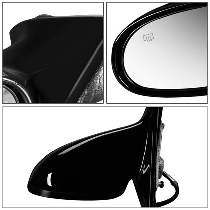 RETROVISOR MIRROR - 93-97 CHRYSLER CONCORDE, INTREPID, VISION / 94-97 CHRYSLER LHS - POWERED - HEATED - OEM - LEFT - PAINTABLE - BLACK