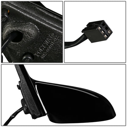 RETROVISOR MIRROR - 93-97 CHRYSLER CONCORDE, INTREPID, VISION / 94-97 CHRYSLER LHS - POWERED - HEATED - OEM - LEFT - PAINTABLE - BLACK