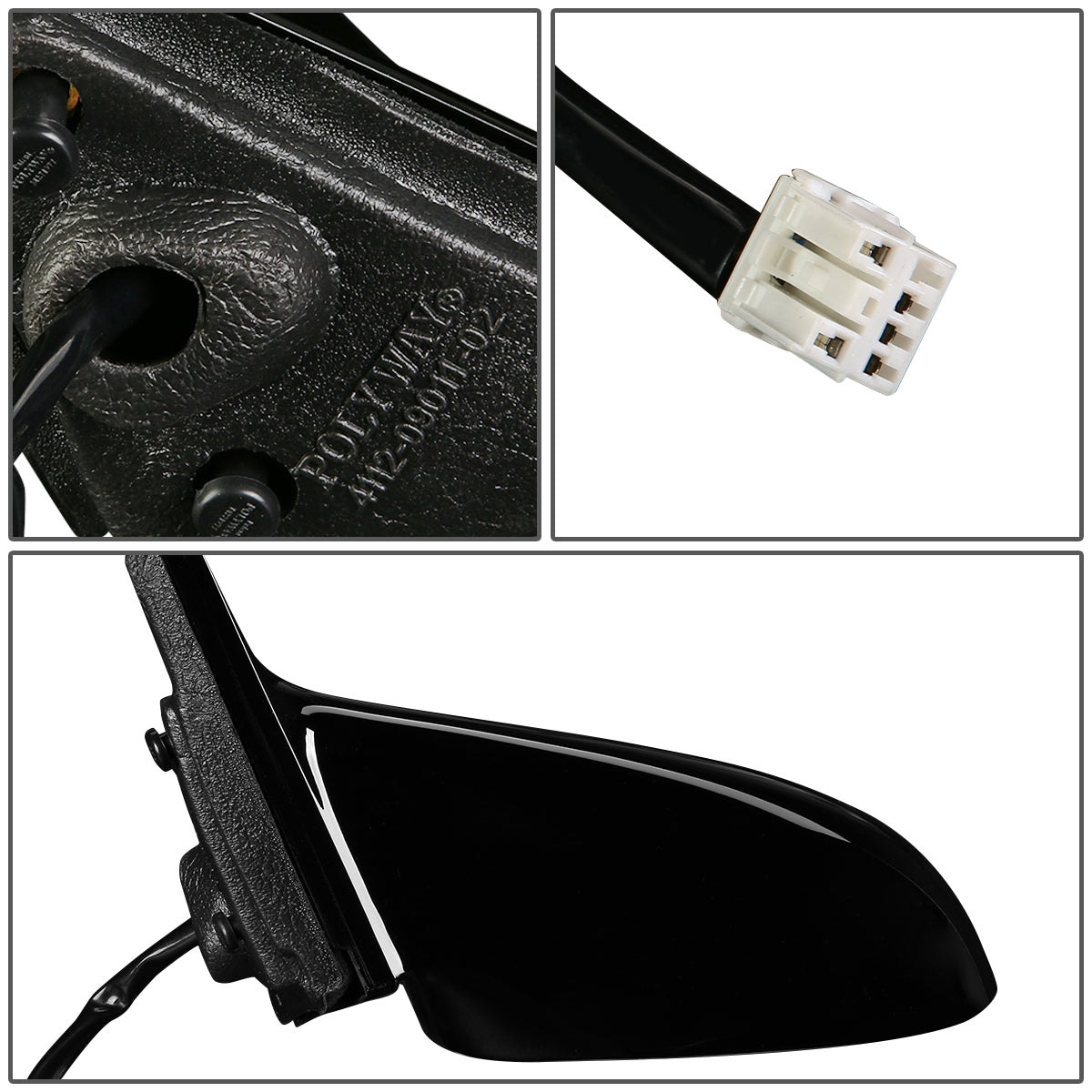 RETROVISOR MIRROR - 93-97 CHRYSLER CONCORDE / 94-97 CHRYSLER LHS / 93-97 DODGE INTREPID / 93-97 EAGLE VISION - POWERED - HEATED - OEM - LEFT -PAINTABLE - BLACK