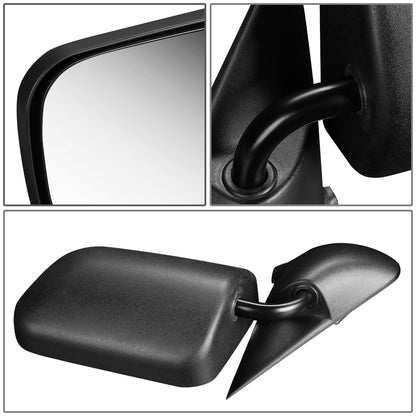 RETROVISOR MIRROR - 94-97 DODGE RAM 1500, 2500, 3500 - MANUAL - OEM - LEFT - TEXTURED/BLACK