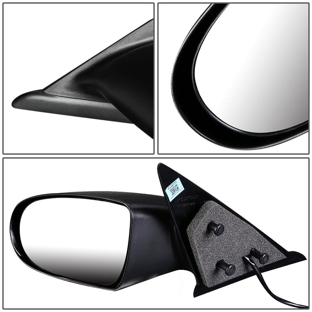 RETROVISOR MIRROR - 95-99 DODGE NEON, PLYMOUTH NEON - POWER - OEM - LEFT - TEXTURED/BLACK