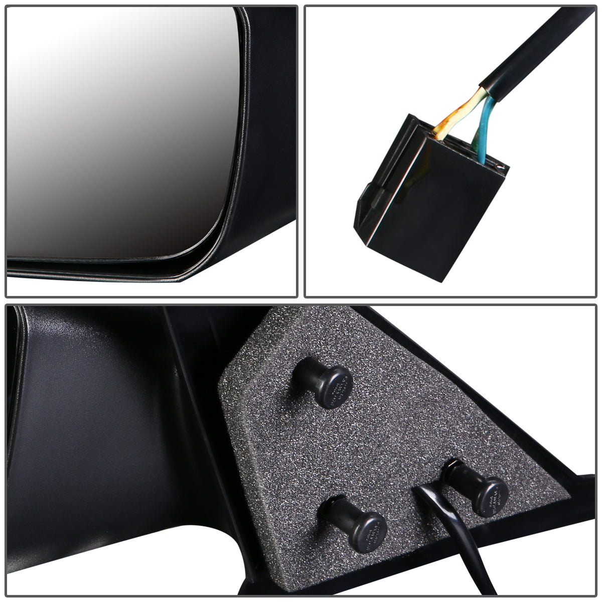 RETROVISOR MIRROR - 95-99 DODGE NEON, PLYMOUTH NEON - POWER - OEM - LEFT - TEXTURED/BLACK