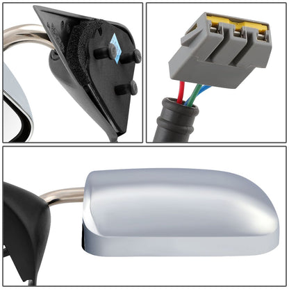 RETROVISOR MIRROR - 94-97 DODGE RAM 1500, 2500, 3500 - POWERED - OEM - LEFT - CHROME