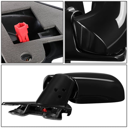 RETROVISOR MIRROR - 96-00 CHRYSLER TOWN&COUNTRY / 96-00 DODGE CARAVAN / 96-00 PLYMOUTH GRAND VOYAGER, PLYMOUTH VOYAGER - MANUAL - FOLDING - OEM - LEFT - PAINTABLE -BLACK