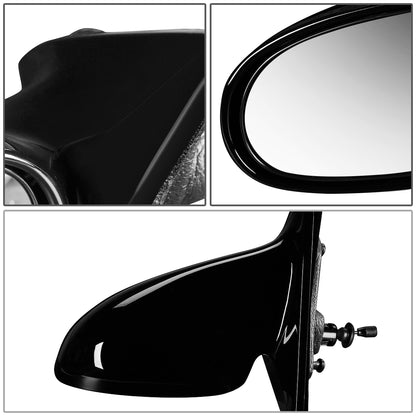 RETROVISOR MIRROR - 93-97 CHRYSLER CONCORDE / 93-97 DODGE INTREPID / 93-97 EAGLE VISION / 94-97 CHRYSLER LHS - MANUAL - OEM - LEFT - PAINTABLE - BLACK