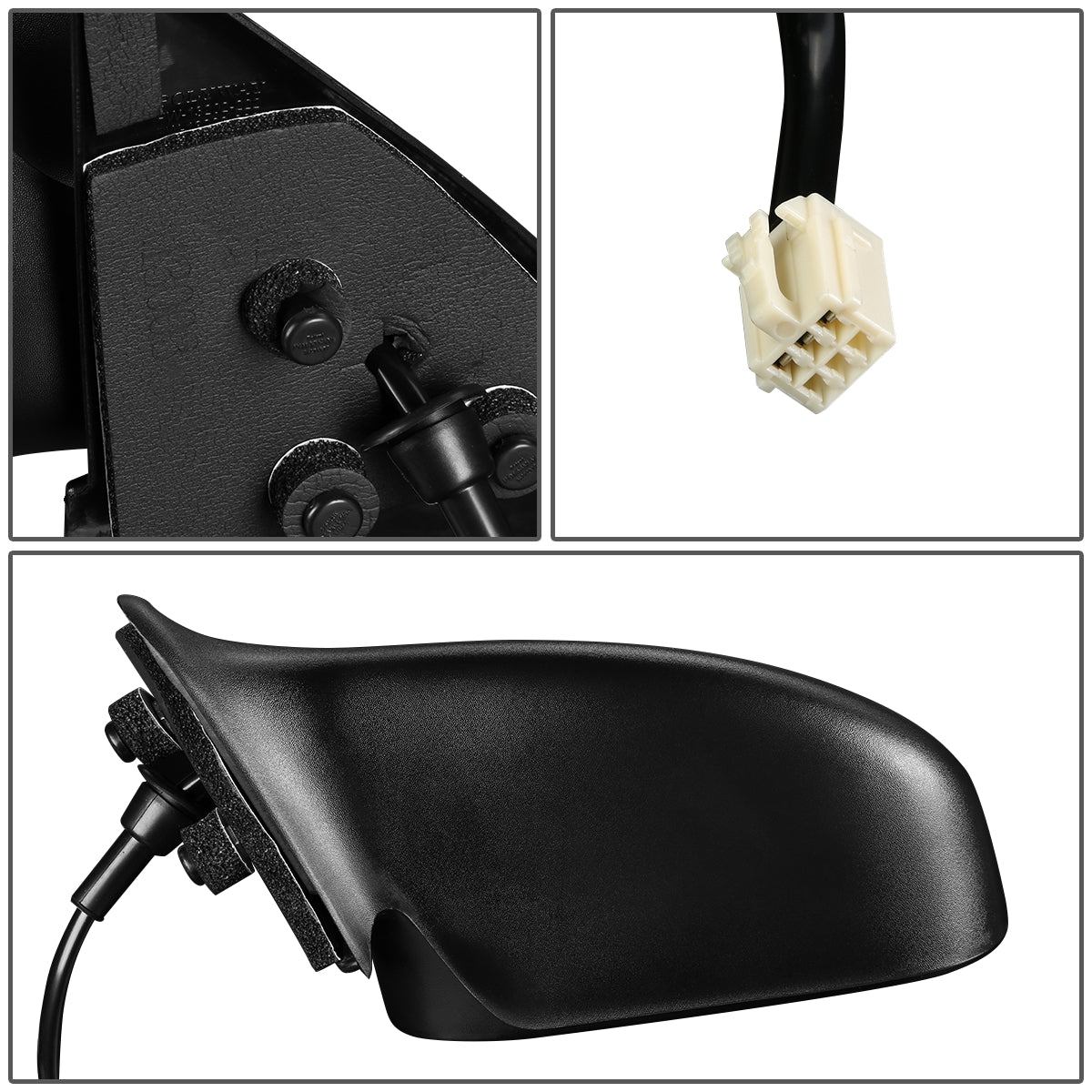 RETROVISOR MIRROR - 97-00 DODGE DAKOTA / 98-00 DODGE DURANGO - POWERED - OEM - LEFT - TEXTURED/BLACK