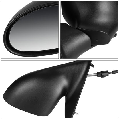 RETROVISOR MIRROR - 00-05 DODGE NEON / 00-01 PLYMOUTH NEON - MANUAL - OEM - LEFT - TEXTURED/BLACK