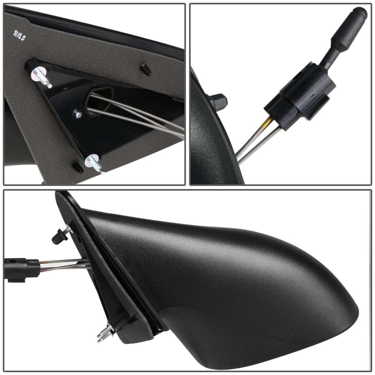 RETROVISOR MIRROR - 00-05 DODGE NEON / 00-01 PLYMOUTH NEON - MANUAL - OEM - LEFT - TEXTURED/BLACK