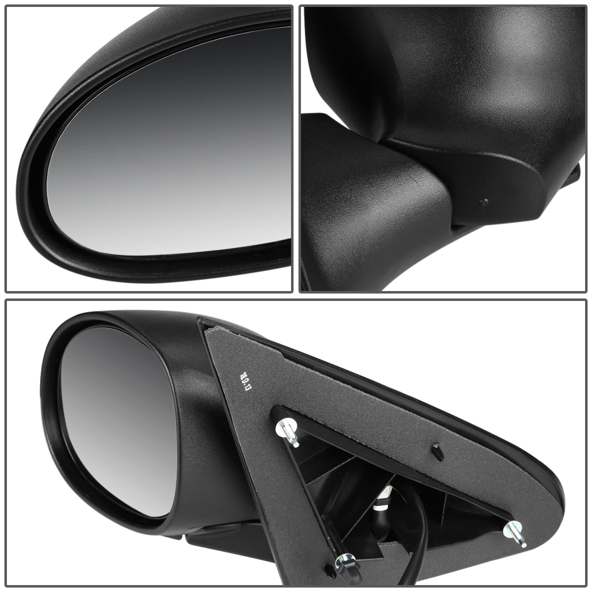 RETROVISOR MIRROR - 00-02 DODGE NEON / 00-01 PLYMOUTH NEON - POWERED - HEATED - OEM - LEFT - TEXTURED/BLACK