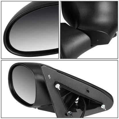 RETROVISOR MIRROR - 00-02 DODGE NEON / 00-01 PLYMOUTH NEON - POWERED - HEATED - OEM - LEFT - TEXTURED/BLACK