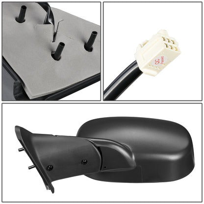 RETROVISOR MIRROR - 98-01 DODGE RAM 1500 / 98-02 DODGE RAM 2500 3500 - POWERED - HEATED - OEM - LEFT - TEXTURED/BLACK