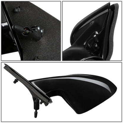 RETROVISOR MIRROR - 95-00 CHRYSLER CIRRUS / 95-00 DODGE STRATUS / 96-00 PLYMOUTH BREEZE - MANUAL - OEM - LEFT - PAINTABLE - BLACK
