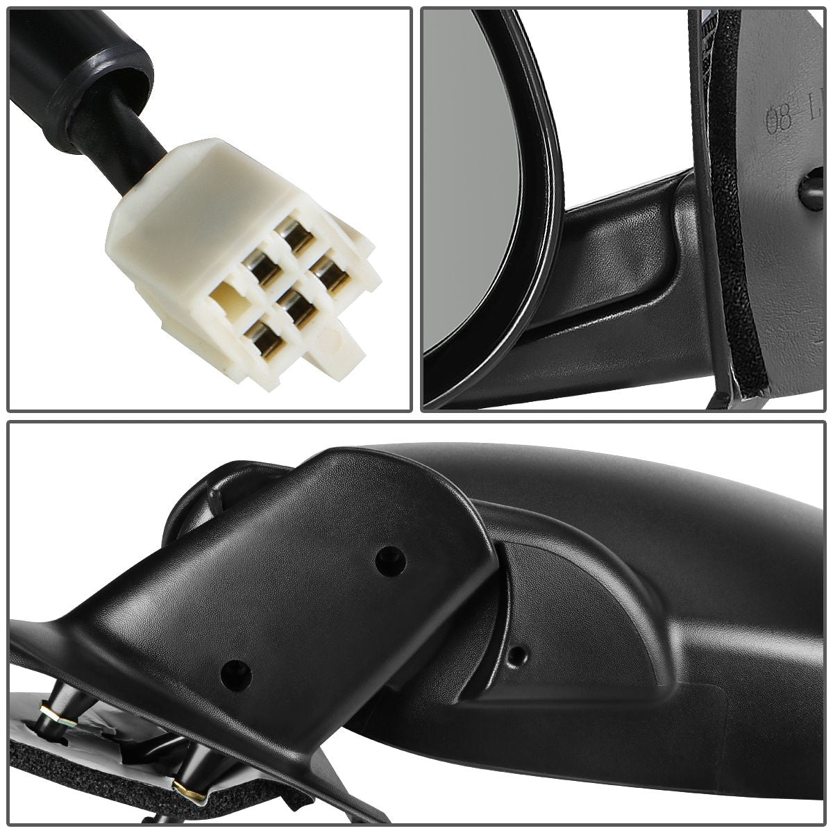 RETROVISOR MIRROR - 98-00 DODGE DURANGO - POWERED - HEATED - OEM - LEFT - TEXTURED/BLACK