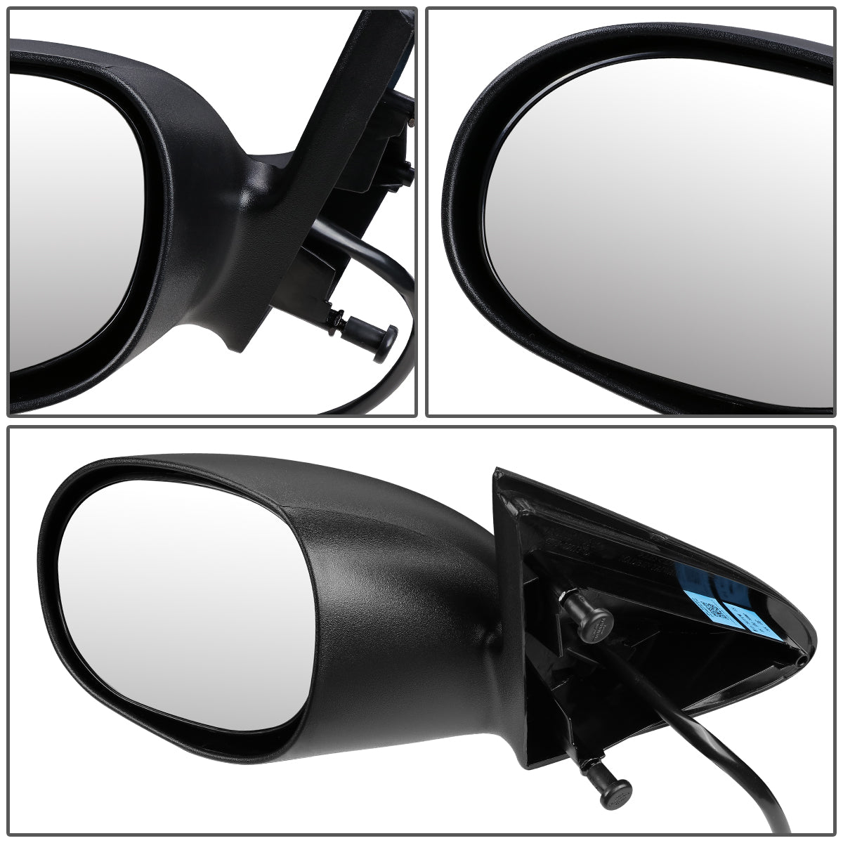 RETROVISOR MIRROR - 98-01 CHRYSLER CONCORDE, 300M / 99-01 CHRYSLER LHS / 98-01 DODGE INTREPID - POWERED - OEM - LEFT - TEXTURED/BLACK