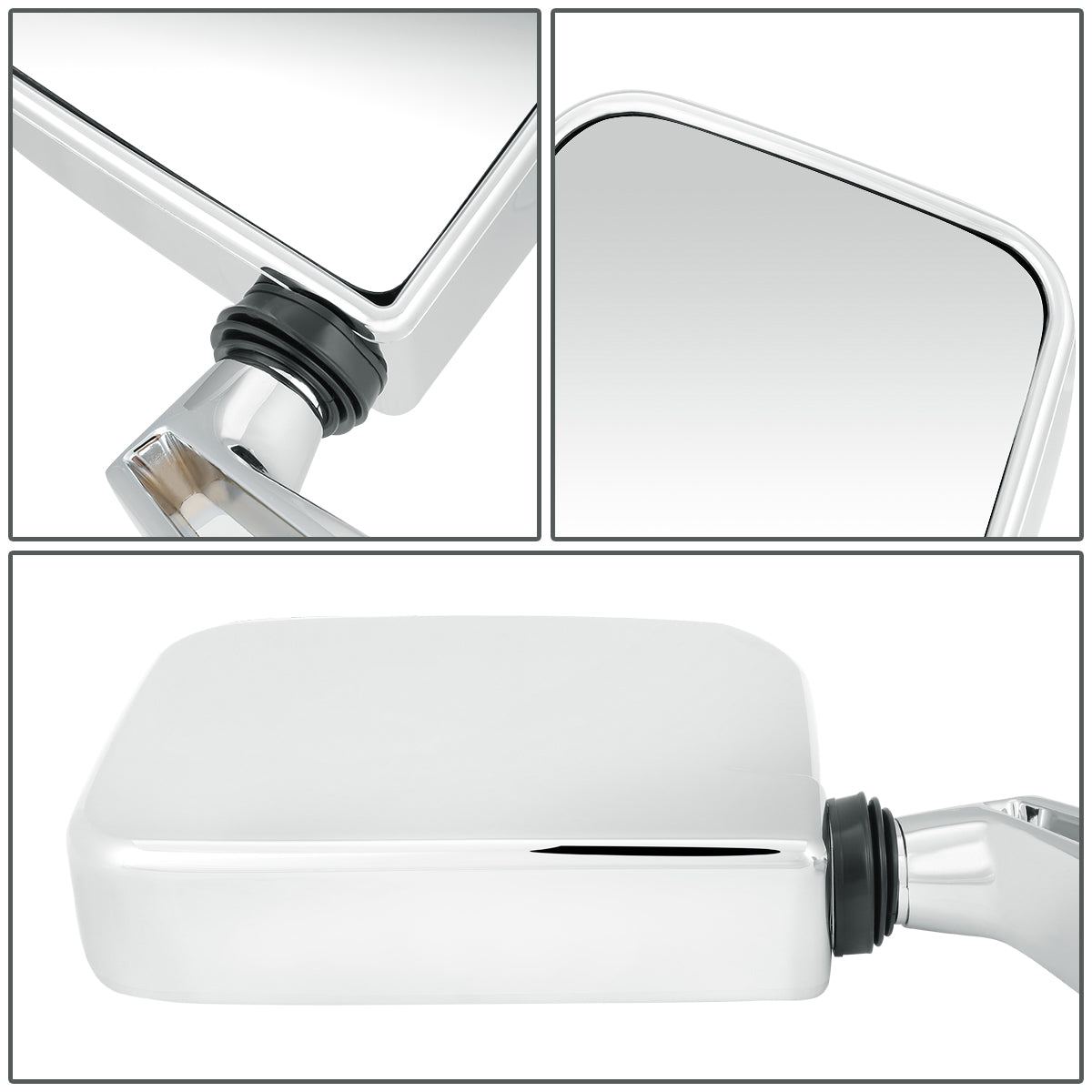 RETROVISOR MIRROR - 87-95 JEEP WRANGLER - MANUAL - OEM - LEFT - CHROME