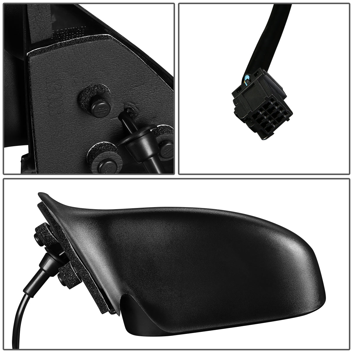 RETROVISOR MIRROR - 01-03 DODGE DURANGO / 01-04 DODGE DAKOTA - POWERED - OEM - LEFT - TEXTURED/BLACK