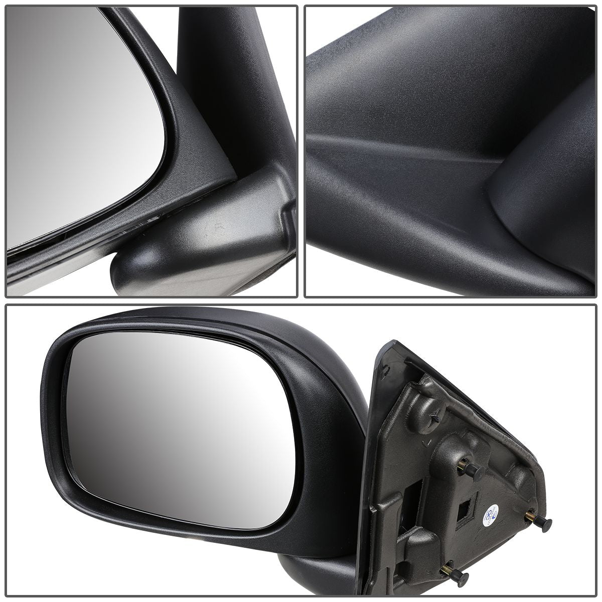 RETROVISOR MIRROR - 02-08 DODGE RAM 1500 / 03-09 DODGE RAM 2500, 3500 - MANUAL - OEM - LEFT - TEXTURED/BLACK