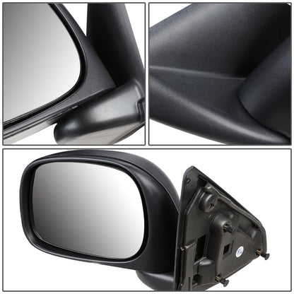 RETROVISOR MIRROR - 02-08 DODGE RAM 1500 / 03-09 DODGE RAM 2500, 3500 - MANUAL - OEM - LEFT - TEXTURED/BLACK