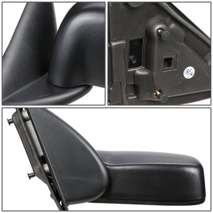 RETROVISOR MIRROR - 02-08 DODGE RAM 1500 / 03-09 DODGE RAM 2500, 3500 - MANUAL - OEM - LEFT - TEXTURED/BLACK