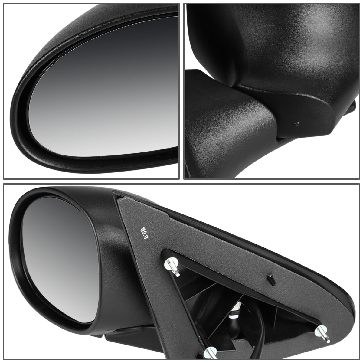 RETROVISOR MIRROR - 00-02 DODGE NEON / 00-01 PLYMOUTH NEON - POWERED - OEM - LEFT - TEXTURED/BLACK