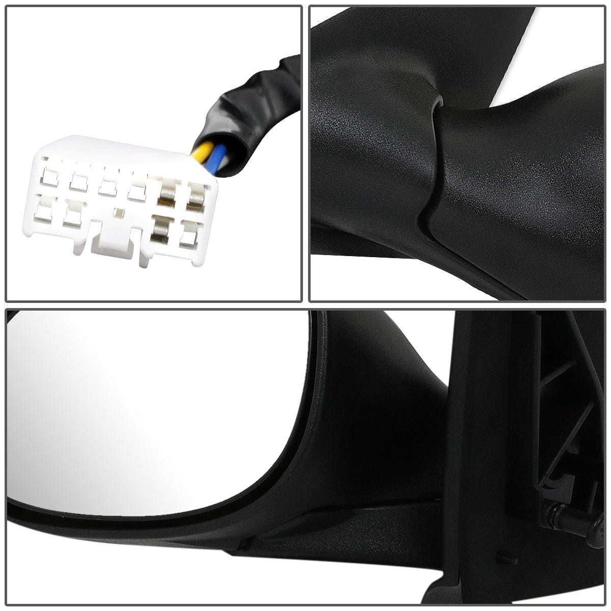 RETROVISOR MIRROR - 03-05 DODGE NEON - POWERED - OEM - LEFT - TEXTURED/BLACK