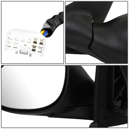 RETROVISOR MIRROR - 03-05 DODGE NEON - POWERED - OEM - LEFT - TEXTURED/BLACK